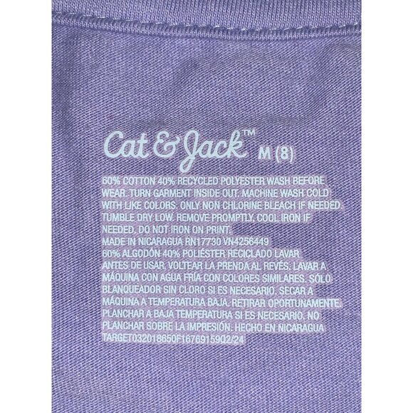 Cat & Jack Kids Girls Pajama Set Long Sleeve Shirt & Heart Print Pants Medium - Picture 7 of 8